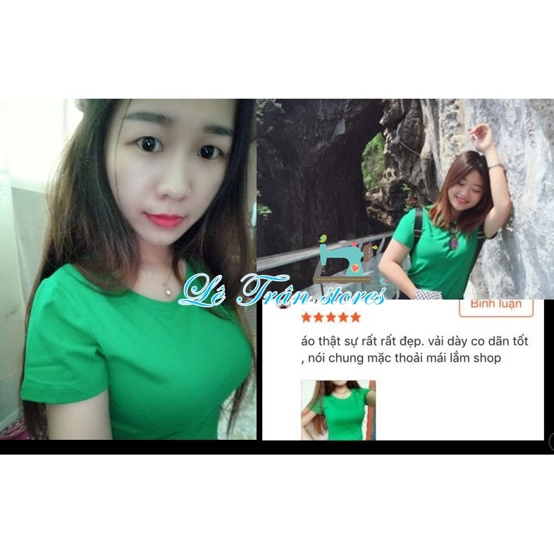 ÁO THUN NAM NỮ ĐẸP size S M L ÁO THUN TRƠN CỔ TRÒN ÁO THUN GIÁ SỈ LÊ TRÂN STORES | BigBuy360 - bigbuy360.vn