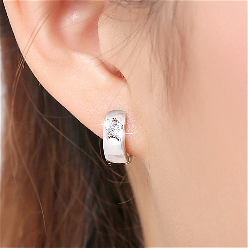 Đôi bông tai bằng bạc Sterling 925 đính hạt kim cương/ ngọc trai/ pha lê dành cho nữ