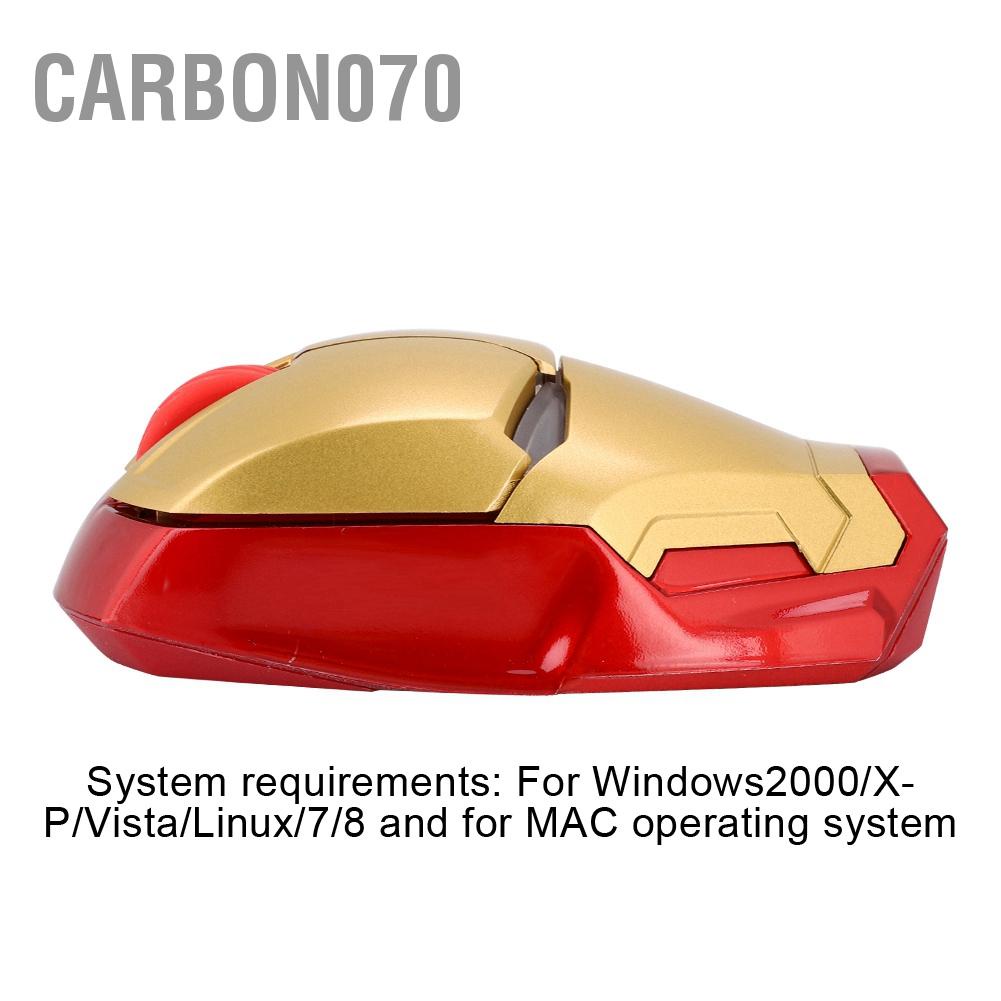 [Hàng HOT] Chuột chơi game 2.4G USB 4D 1600DPI hình Iron Man có đèn cho PC laptop【Carbon070】