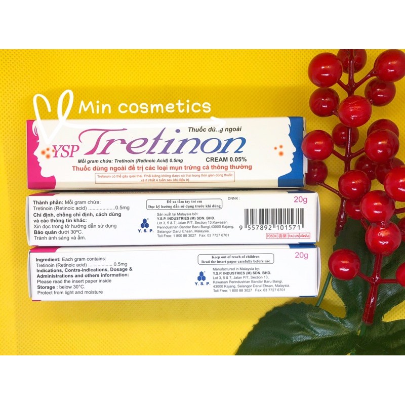 (Date 9/2022) Tretinoin Tretinon Ysp cream Aret Retacnyl giảm mụn