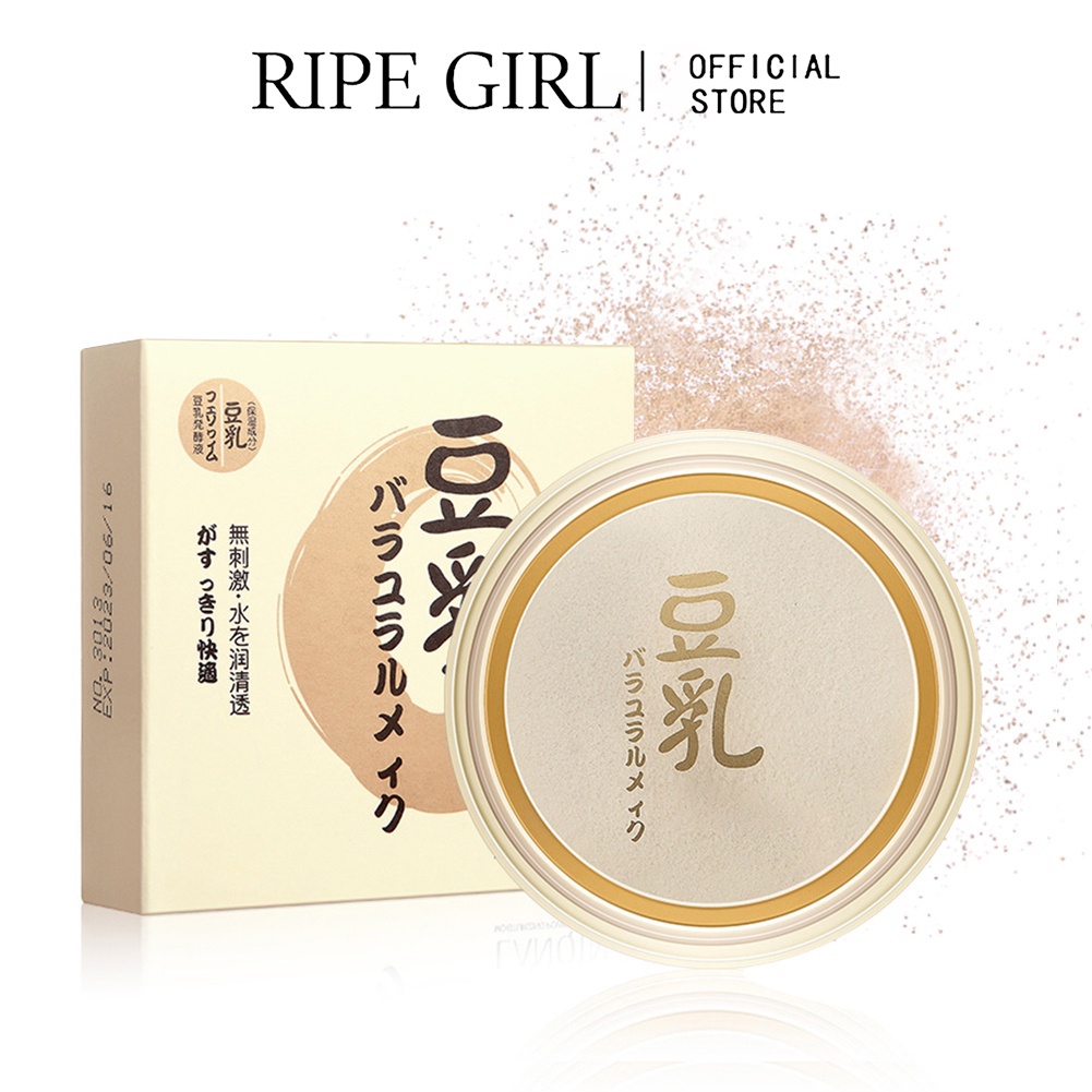 Phấn nén RIPE GIRL trang điểm mềm mịn kèm bông mút tiện lợi