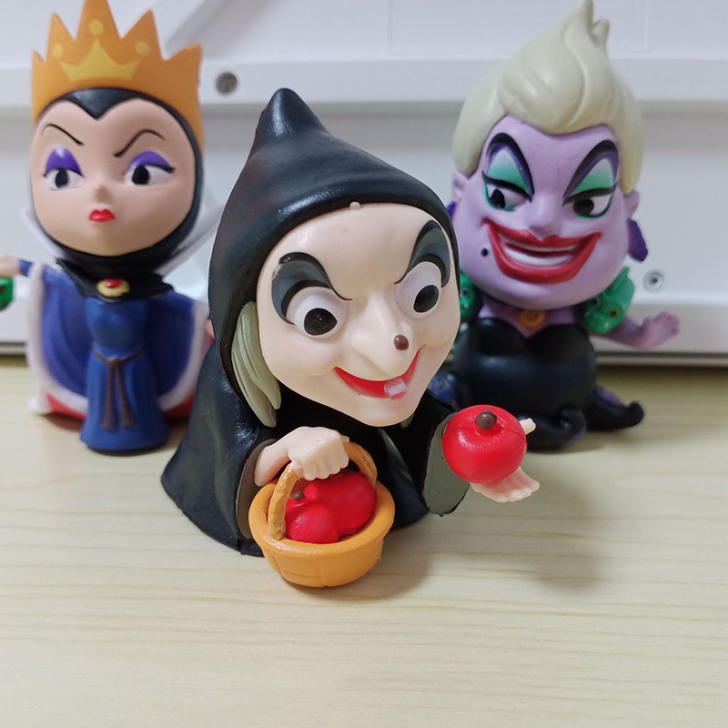 Set 6 Mô Hình Đồ Chơi Nhân Vật Maleficent Evil Queen Cruella de Vil Villains Ursula 101 Dalmatians