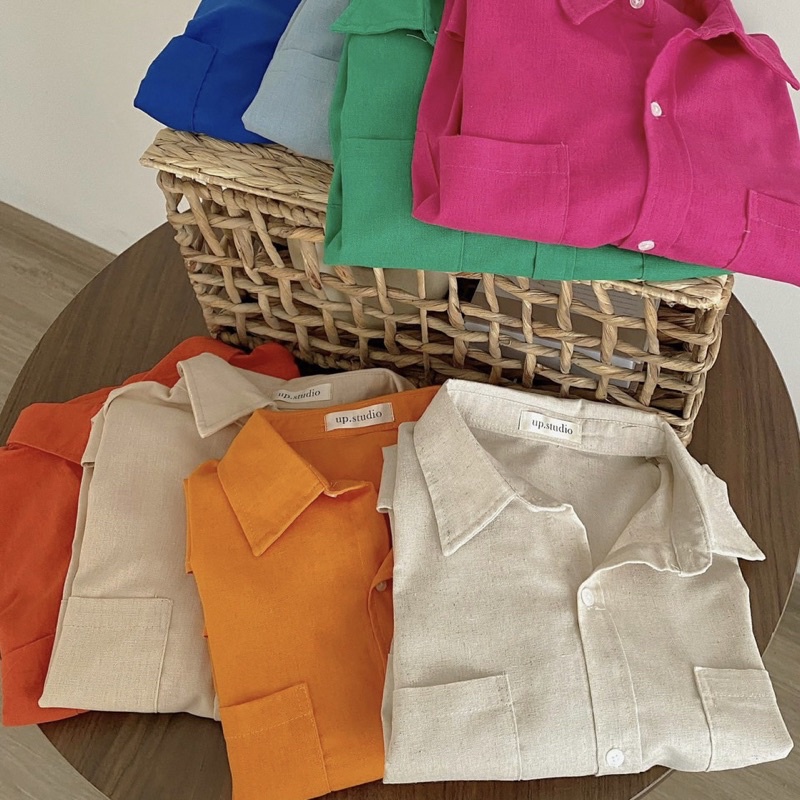 Áo Sơ Mi Đũi Thô Dày Dặn Đủ Màu