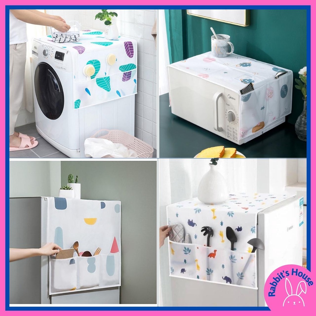 Tấm Phủ Nóc Tủ Lạnh, Lò Vi Sóng Chống Nước Chống Bụi Có Ngăn Đựng Đồ Tiện Lợi