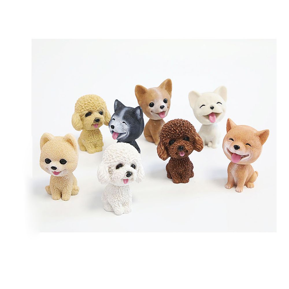 Chú chó lắc đầu dễ thương 8 kiểu tùy chọn trang trí nội thất xe hơi