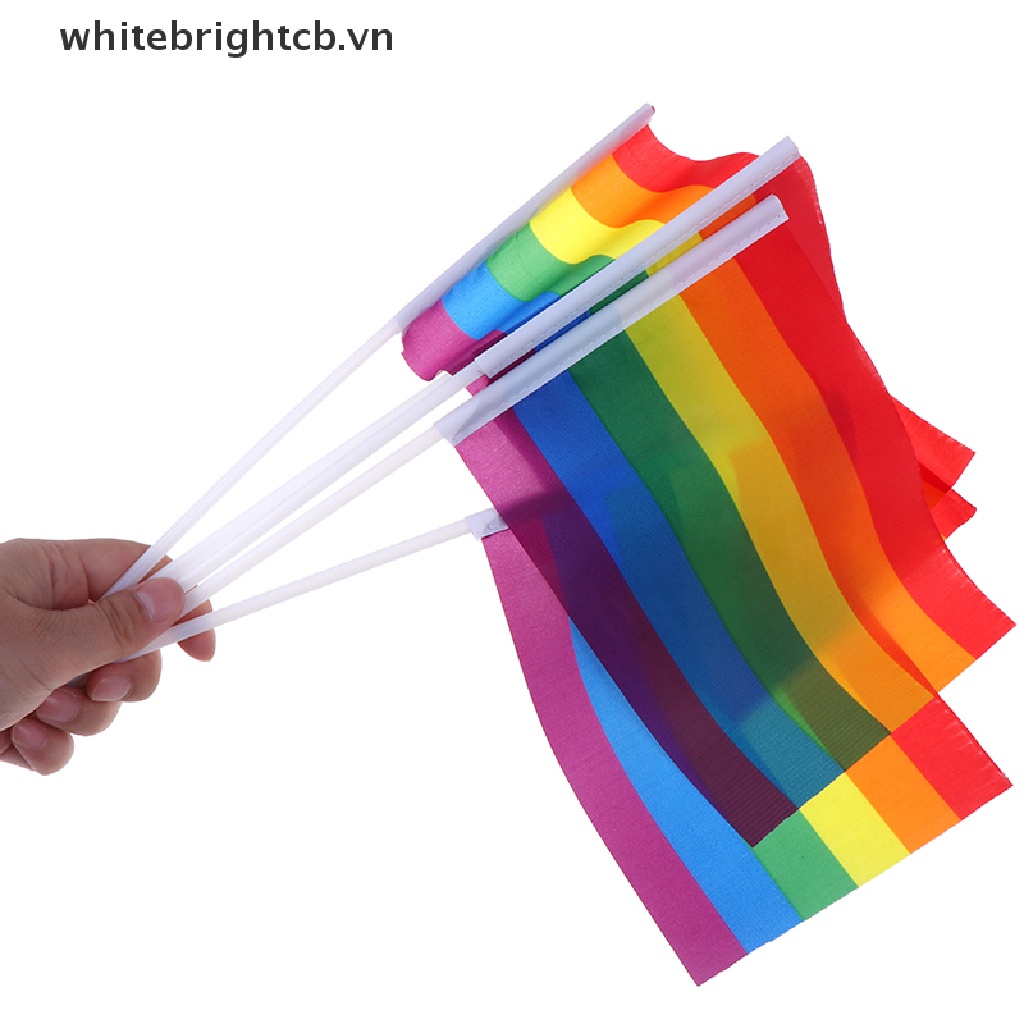 / / Myvn / / 5 Cờ Vẫy Cầm Tay Màu Cầu Vồng LGBT