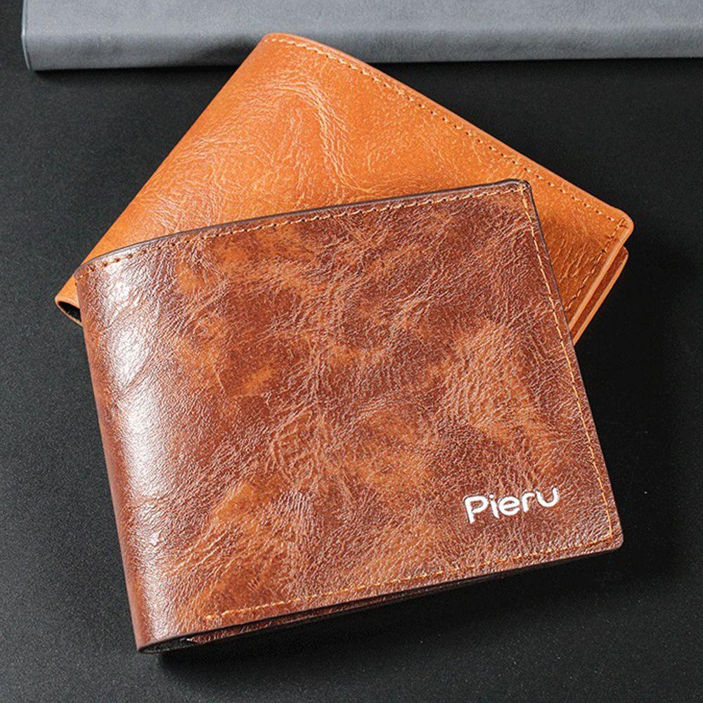 Ví Đựng Thẻ Mềm Gấp Gọn Họa Tiết Chữ Phong Cách Vintage Cho Nam Giá Đỡ