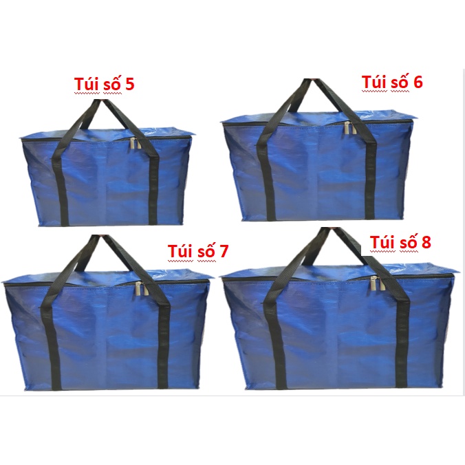 Túi bạt - Túi dứa đựng đồ có dây kéo chịu tải trên 20kg -nhiều size - vải bạt chính hãng Tú Phương