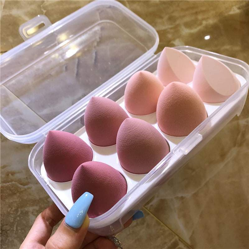 Bộ 8 Miếng Bông Trứng Tán Kem Nền Mịn Sịn Siêu Xinh