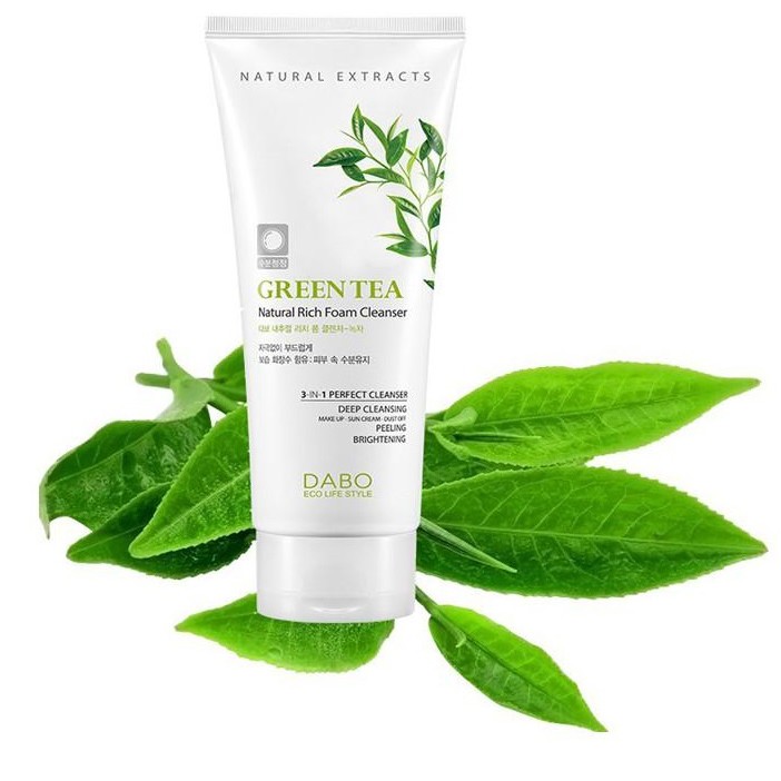 [ HÀNG CHÍNH HÃNG] Combo 2 Món- Sữa Rửa Mặt Trà Xanh Green Tea Dabo Hàn Quốc MỚI(180ml/ Tuýp) Và Mặt Nạ Benew 22g /Gói)