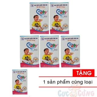 Bộ 5 Rơ lưỡi Baby (rơ lưỡi xanh) 5 cái/ hộp 100% cotton Tặng 1 Rơ lưỡi Baby 5 cái/hộp
