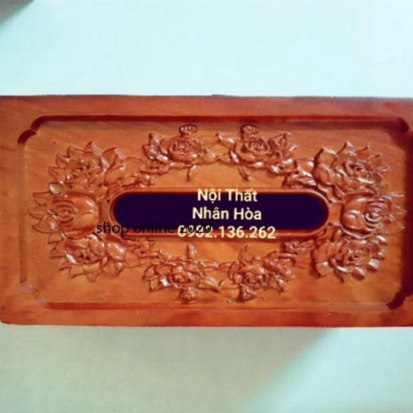 G87 Hộp đựng giấy ăn gỗ hương sịn G87