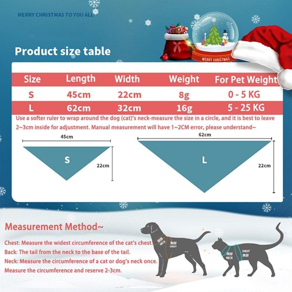 Khăn Bandana Hình Tam Giác Bằng Polyester Phong Cách Giáng Sinh Dành Cho Chó Mèo
