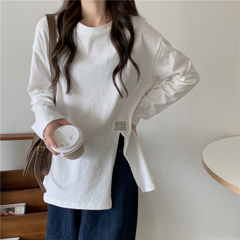Áo Thun Tay Dài Dáng Rộng Phong Cách Phương Tây Thời Trang Mùa Thu Mới Cho Nữ