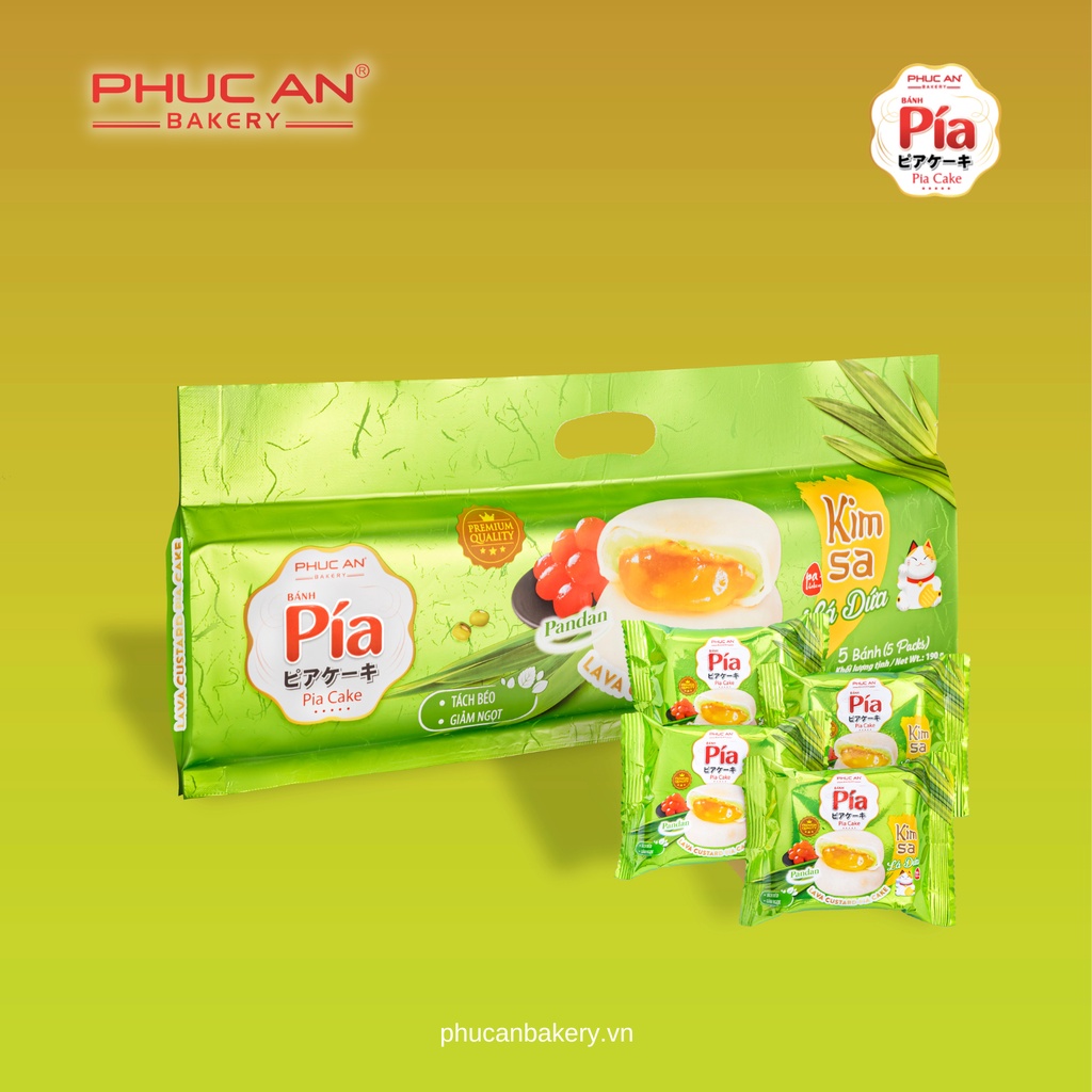 Bánh Pía Kim Sa Phúc An - Vị Lá Dứa