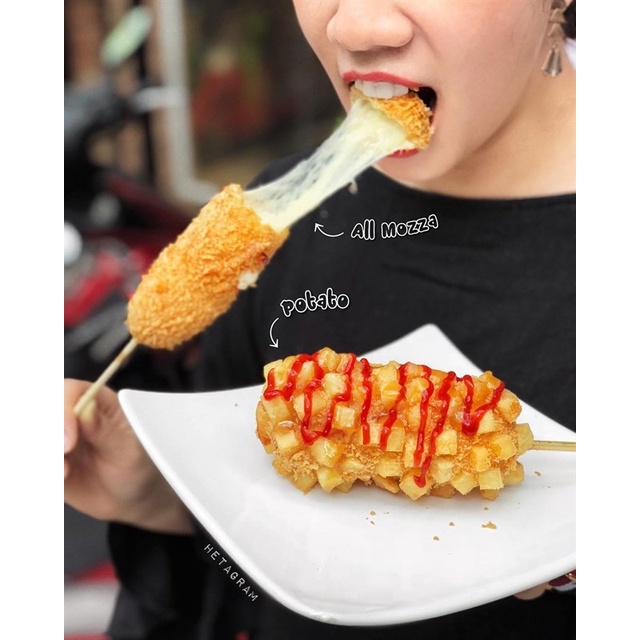 Khay 500g  Hotdog Xúc Xích Phô mai kéo sợi
