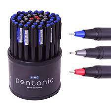 Ca Bút bi náp gài Pentonic (Ngòi 0.7mm, 1 ca = 50 chiếc = 35 xanh, 12 đen, 3 đỏ)