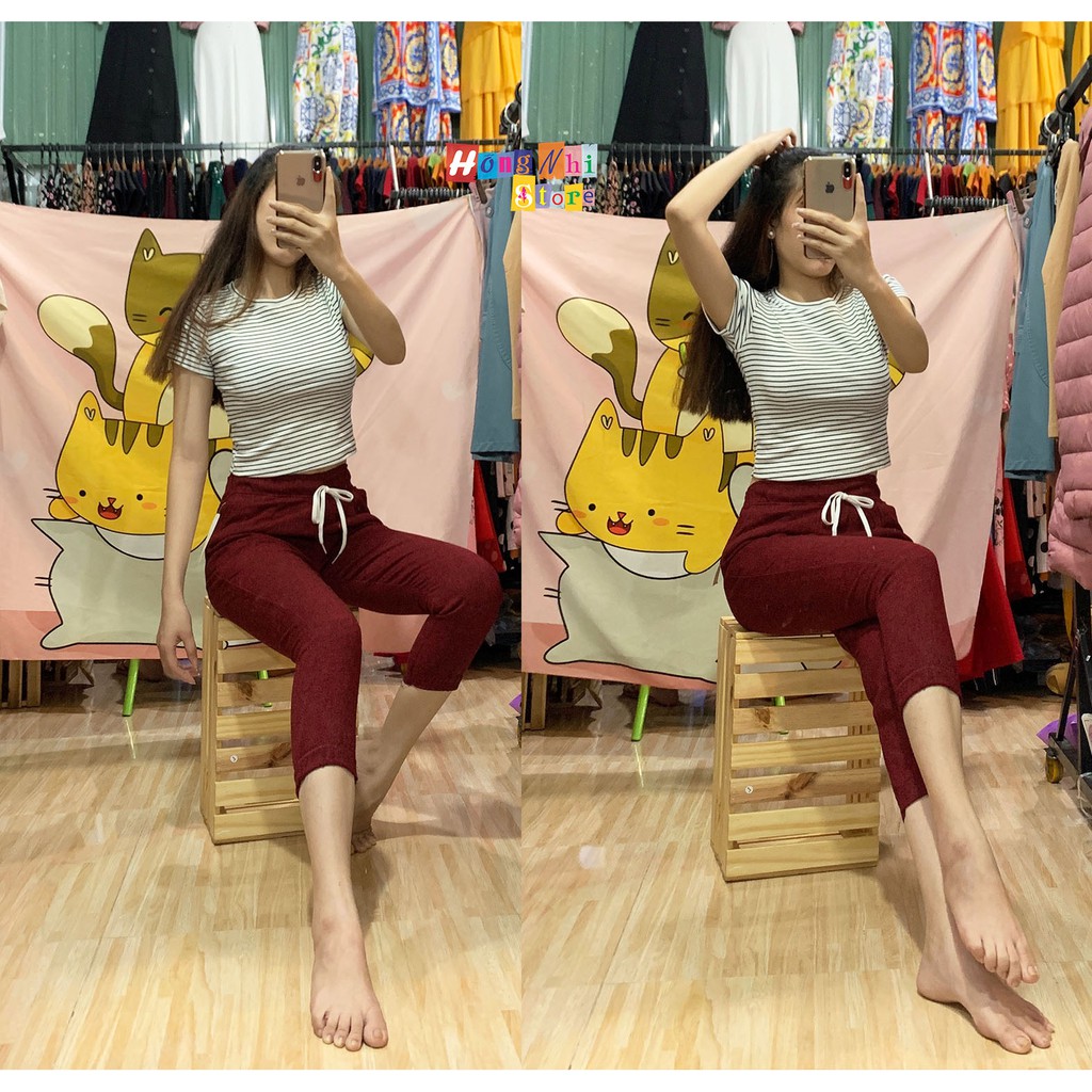 QUẦN JOGGER VẢI LỬNG 9 TẤC BO LAI LƯNG THUN