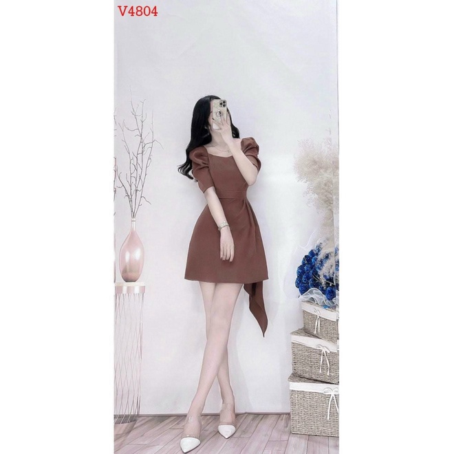 Đầm Nữ Cổ Vuông Tay Phống Chất Umi Mềm Mát Phối Tà Eo Tôn Dáng Mặc Đẹp Đi Chơi, Tiệc Tối, Du Lịch [NEW UNISEX]