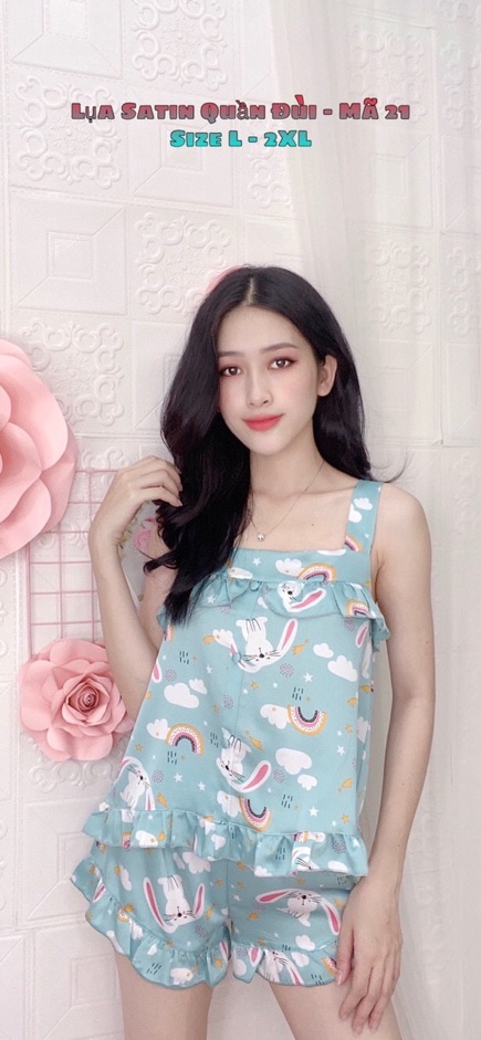 HÀNG CAO CẤP - SET ĐỒ BỘ LỤA SATIN QUẦN ĐÙI | BigBuy360 - bigbuy360.vn