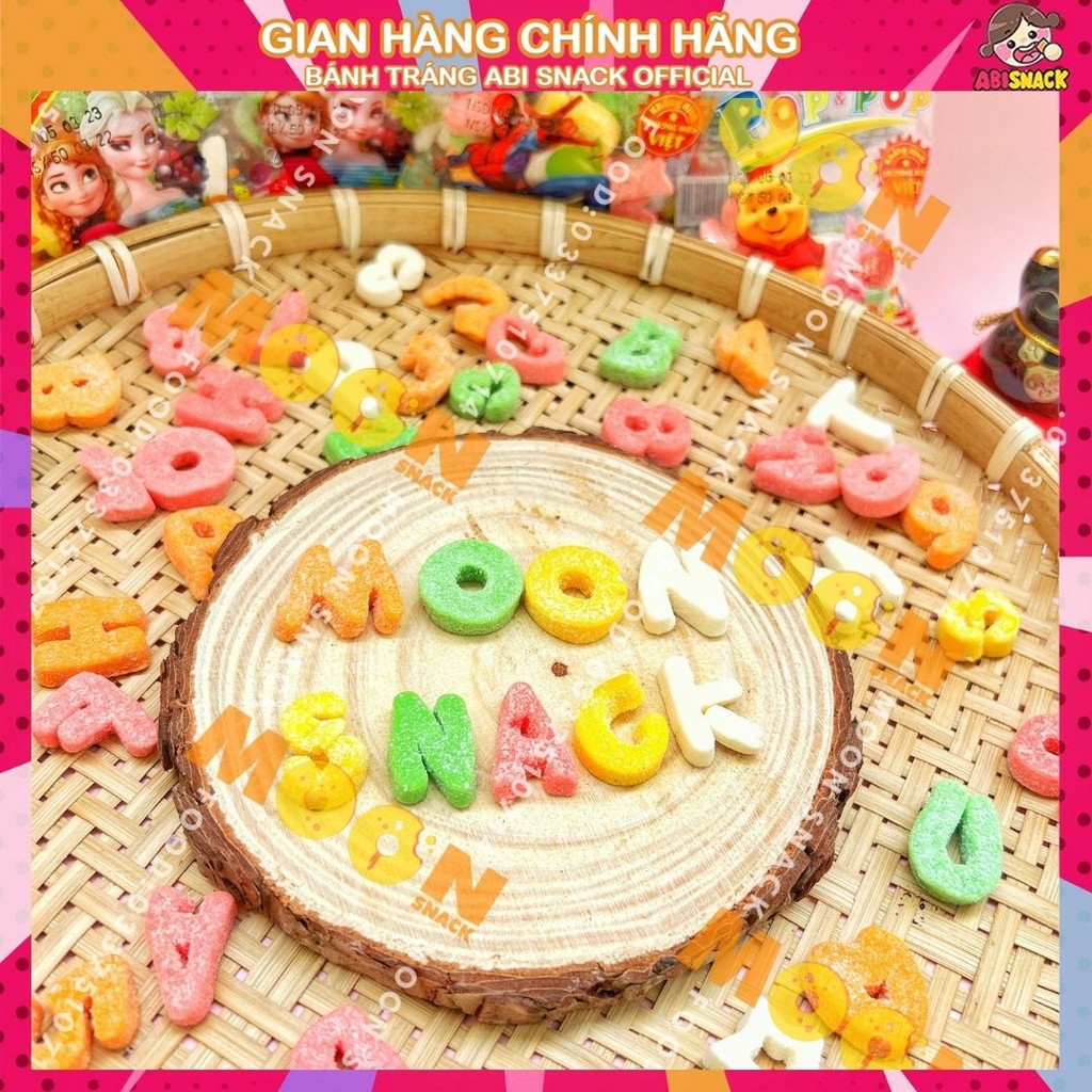 Kẹo chữ cái Pop &amp; pop gummy candy chữ cái A B C D gói 12g