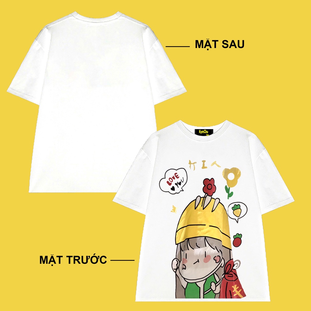 Áo thun cổ tròn unisex nam nữ freesize chất su | KymChu Unisex giá tốt nhất Shopee VN