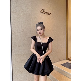 A. Đầm Xoè Cúp Bồng Đen Amelie