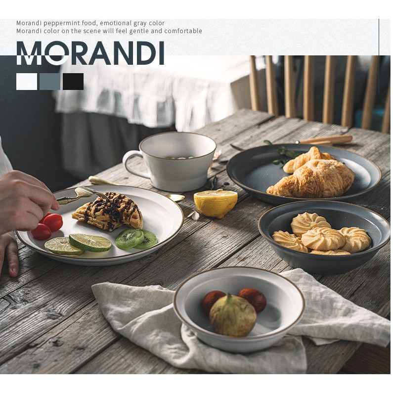 Bộ bát Morandi Ijarl Nordic Styles cao cấp 28 món mix 3 màu