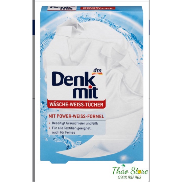 GIẤY (VẢI) TẨY TRẮNG QUẦN ÁO Denkmit Đức