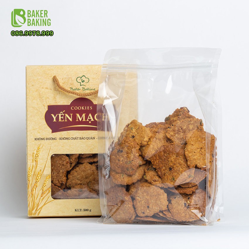 Bánh giảm cân ❤SALE❤Bánh Quy Yến Mạch ăn kiêng không đường phù hợp cho nhiều lứa tuổi,người tập gym, thể thao,  KL:500g | BigBuy360 - bigbuy360.vn