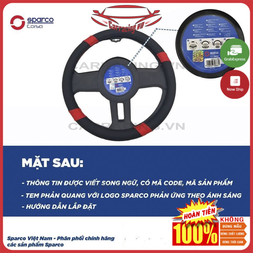 Bọc Vô Lăng CARRACING Sparco chính hãng BỌC DA VÔ LĂNG 4 5 7 chỗ , bán tải - Ốp Phụ Kiện Nội Thất Đồ Chơi XE HƠI | BigBuy360 - bigbuy360.vn