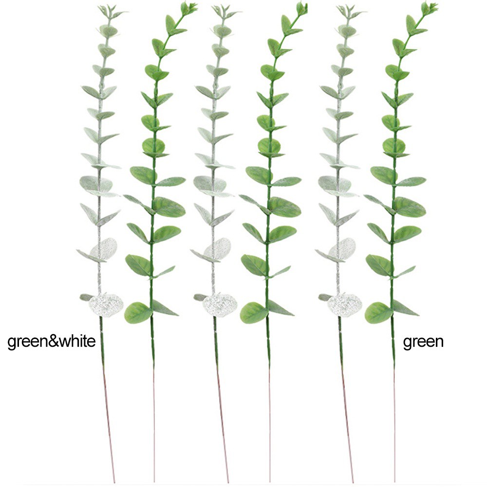12 Cành cây khuynh diệp bằng nhựa dùng trang trí bó hoa/ nhà cửa/ tiệc cưới