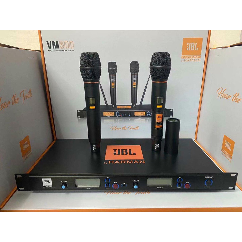 MICRO KHÔNG DÂY CAO CẤP JBL VM500 phiên bản 2021 - MAIN VỈ TÍM, CÓ TỰ NGẮT