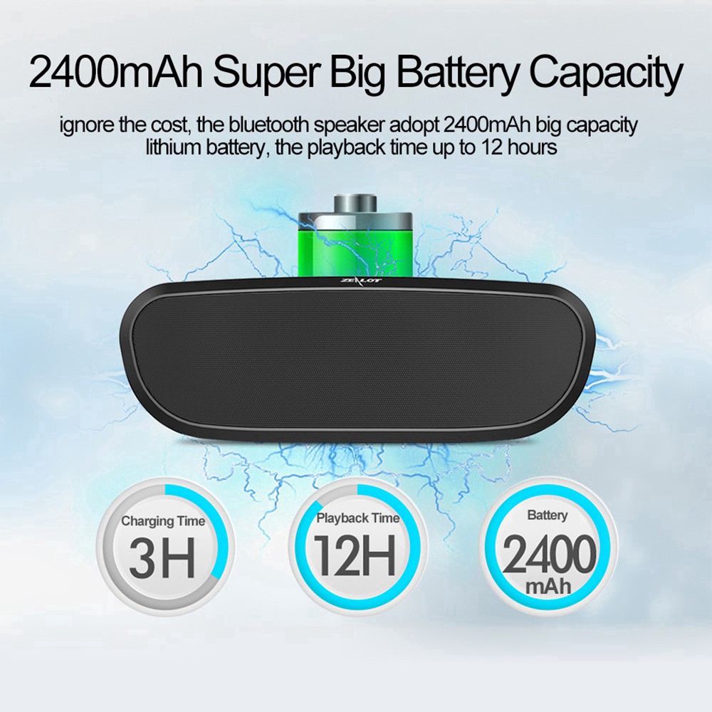 ZEALOT S9 Loa Bluetooth Hiệu Ứng Âm Super Bass Hỗ Trợ Thẻ Nhớ Micro Sd/Usb/Aux
