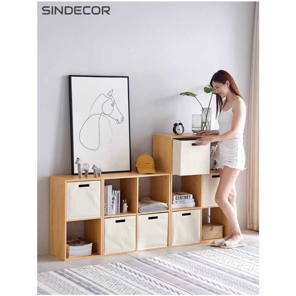 Kệ lắp sẵn - kệ sách tổ ong 2 tầng decor phòng khách, phòng ngủ sử dụng làm giá sách, tủ đựng đồ gia dụng