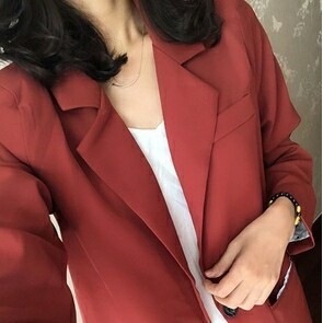 Ảnh thật 3 hình cuối-Áo blazer đỏ phiên bản Hàn Quốc chanh xả | BigBuy360 - bigbuy360.vn