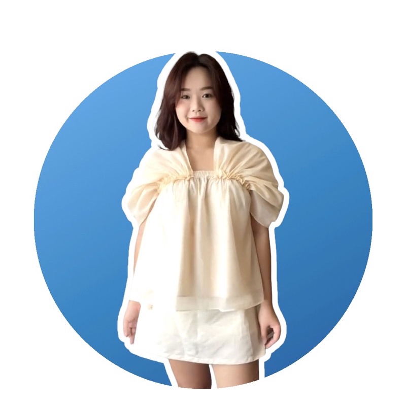 Áo tay phồng thiết kế bigsize - chỉ bán size to - thời trang bigsize Anitagreen Vicky G QA01-0722