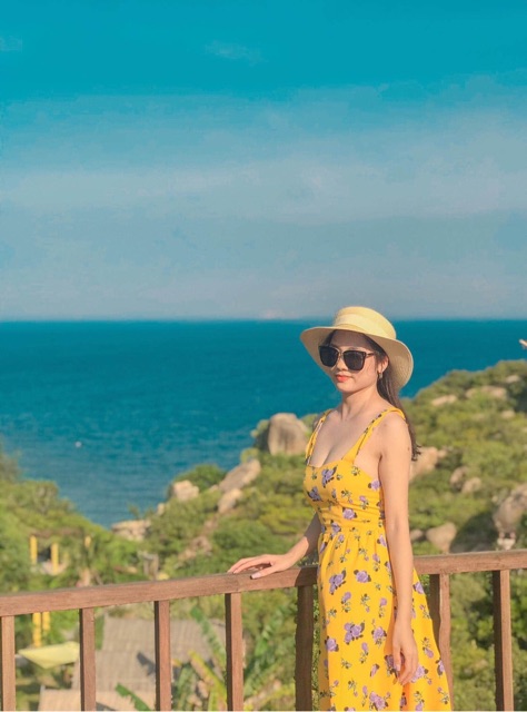 [Mã WAMT1505 giảm 10K đơn 0K] Váy 2 dây vàng cam thắt lưng dây điệu đà evanus e1067 - [ảnh thật] | BigBuy360 - bigbuy360.vn