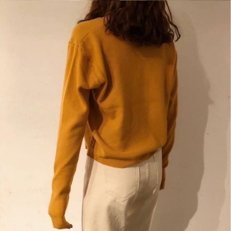 Áo khoác cardigan tay dài cổ chữ V dáng rộng phong cách Hàn Quốc thời trang thu đông cho nữ