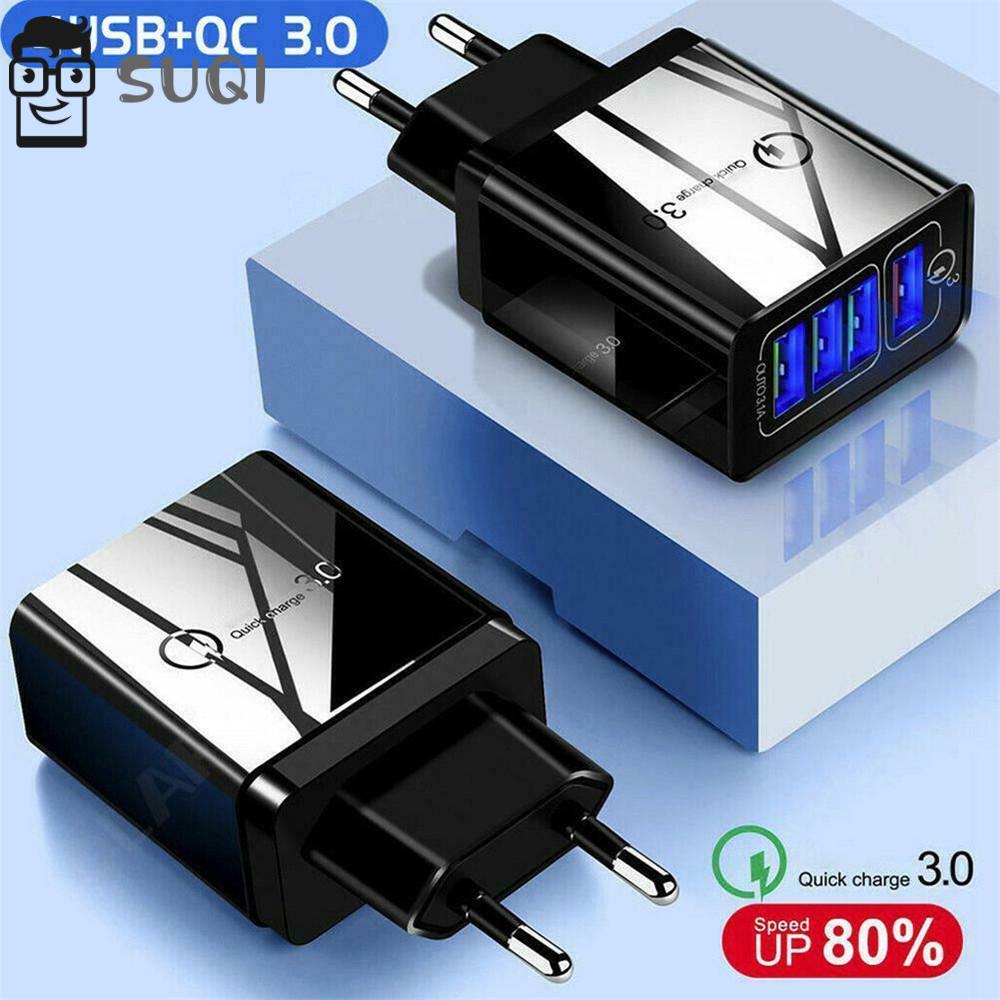 Cục Sạc Nhanh Suqi 4 Cổng Cắm Usb Uk Eu Us / Uk Nhiều Màu