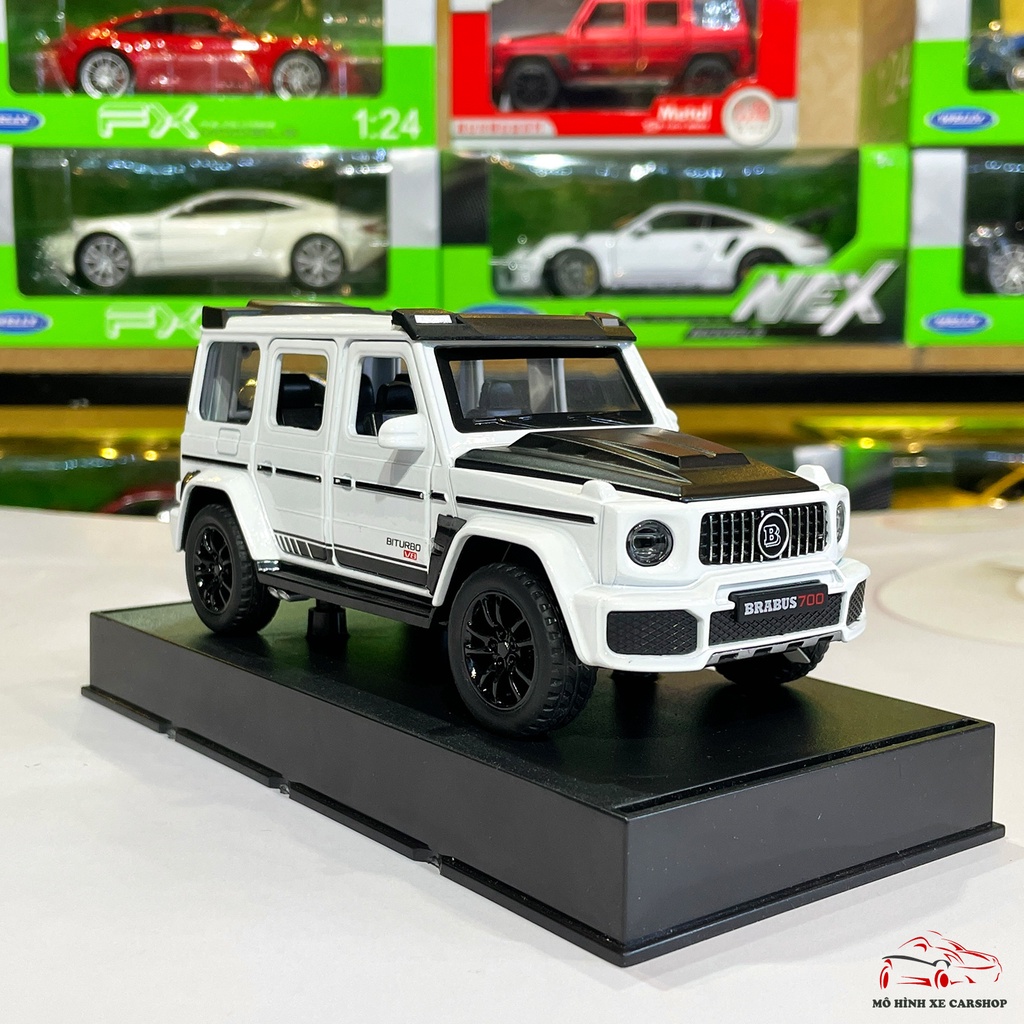 Mô hình xe Mercedes-Benz G700 Brabus tỉ lệ 1:32 Double Horses màu trắng