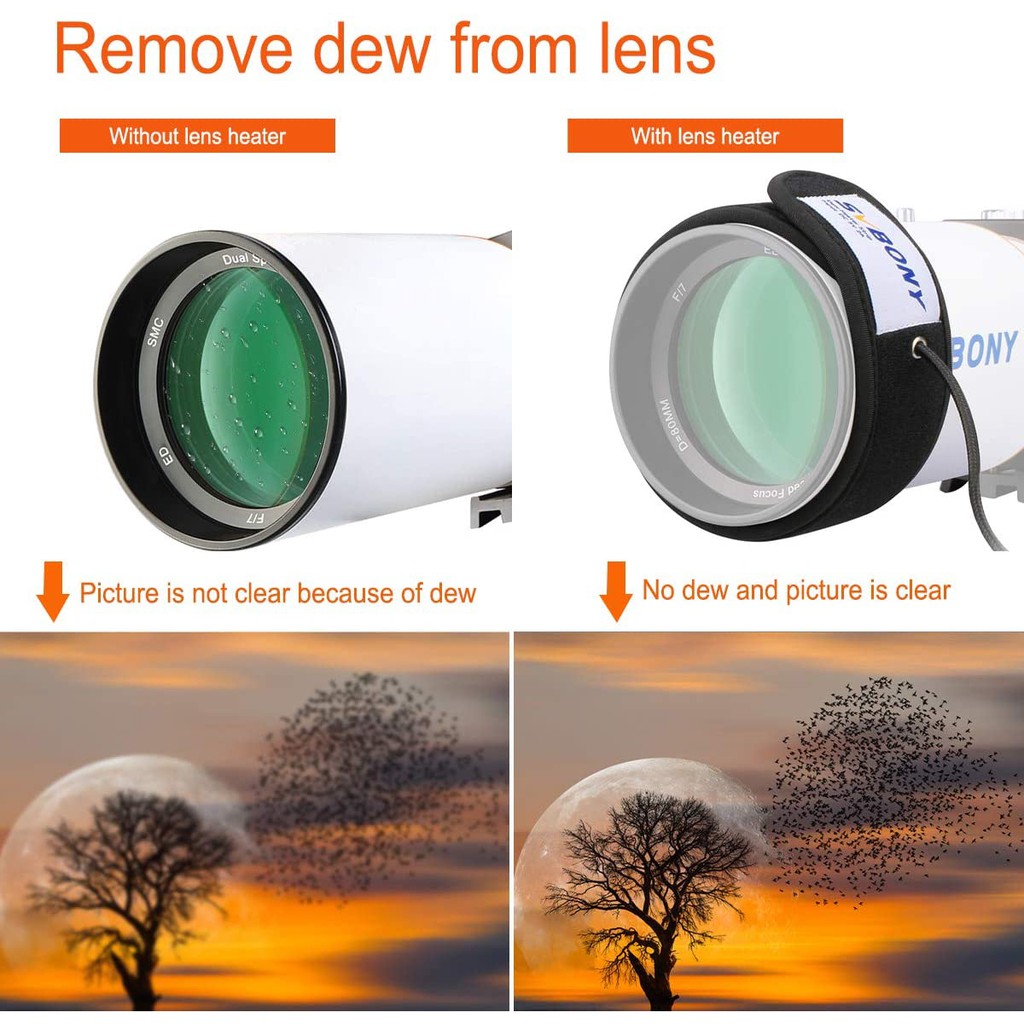 Dải làm nóng SVBONY SV172 điều chỉnh nhiệt độ ống kính máy ảnh/ kính viễn vọng 240/320/400mm