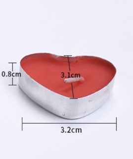 Nến tealight hình tim (50 viên)