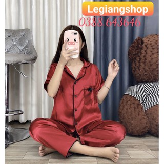 Đồ bộ pijama phi lụa tay ngắn