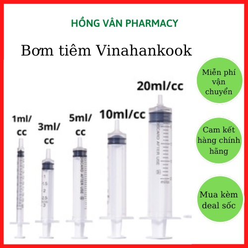 Combo 3 chiếc bơm kim tiêm y tế 1ml 3ml 5ml 10ml 20ml - ống chích vô trùng, xilanh sử dụng một lần xi lanh