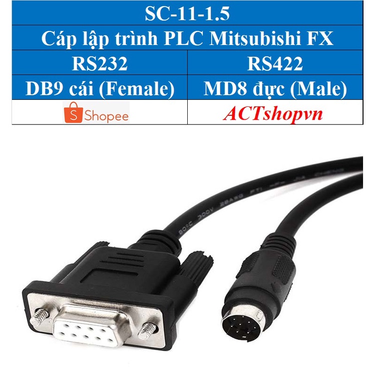 Cáp lập trình PLC HMI Servo