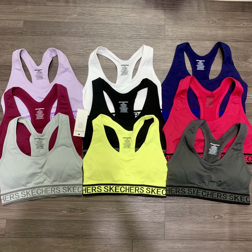 Áo Bra Tập Gym Yoga Nữ SKECHERS Dáng 3 Lỗ Cao Cấp Nâng Đỡ Ngực Tốt