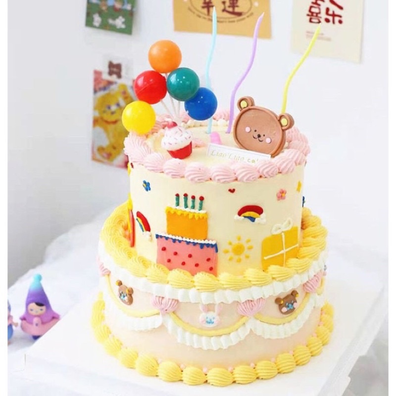 Chùm bóng nhựa trang trí bánh kem, bánh sinh nhật