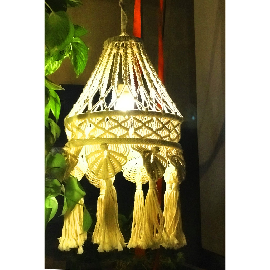 Đèn Macrame Vintage Trang Trí Quán Cafe,Homestay,Nội Thất Gia Đình Giá Gốc Tại Xưởng