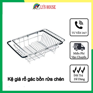 Kệ giá rổ gác bồn rửa chén bát đĩa inox 304 loại dày - rổ gác bồn rửa chén đa năng tiện lợi